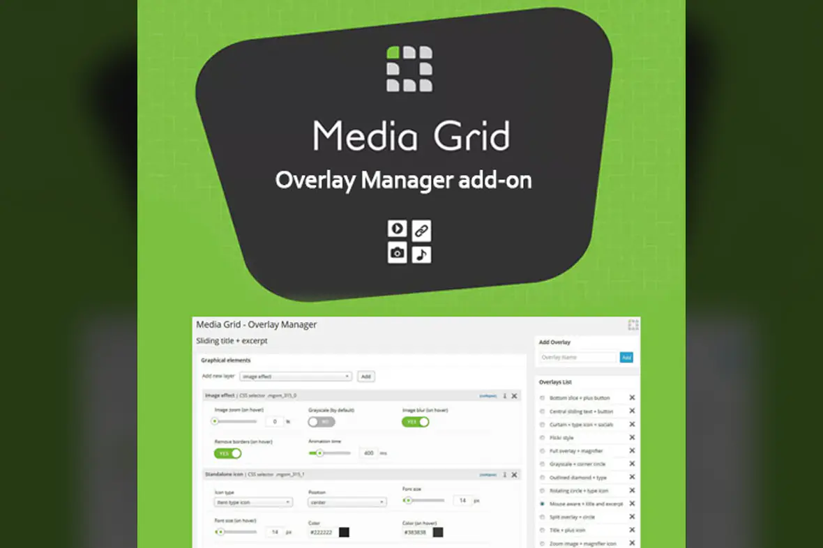 Media Grid – Overlay Manager Add-on 2.3.0