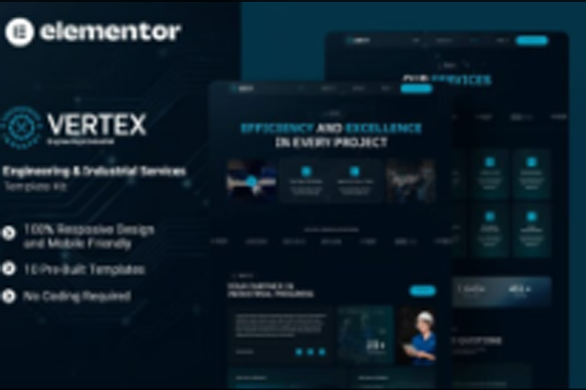 Vertex – Engineering and Industrial Services Elementor Template Kit June 19, 2025