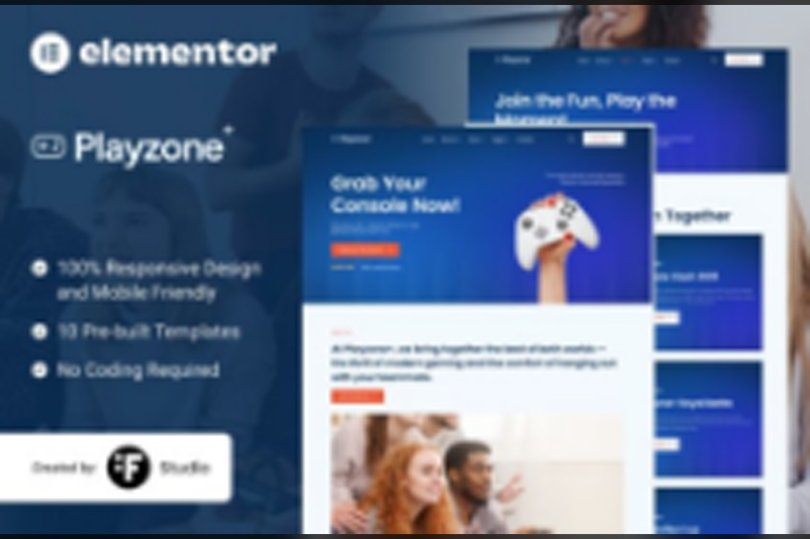 Playzone – Game Rental and Device Care Elementor Template Kit November 17, 2025