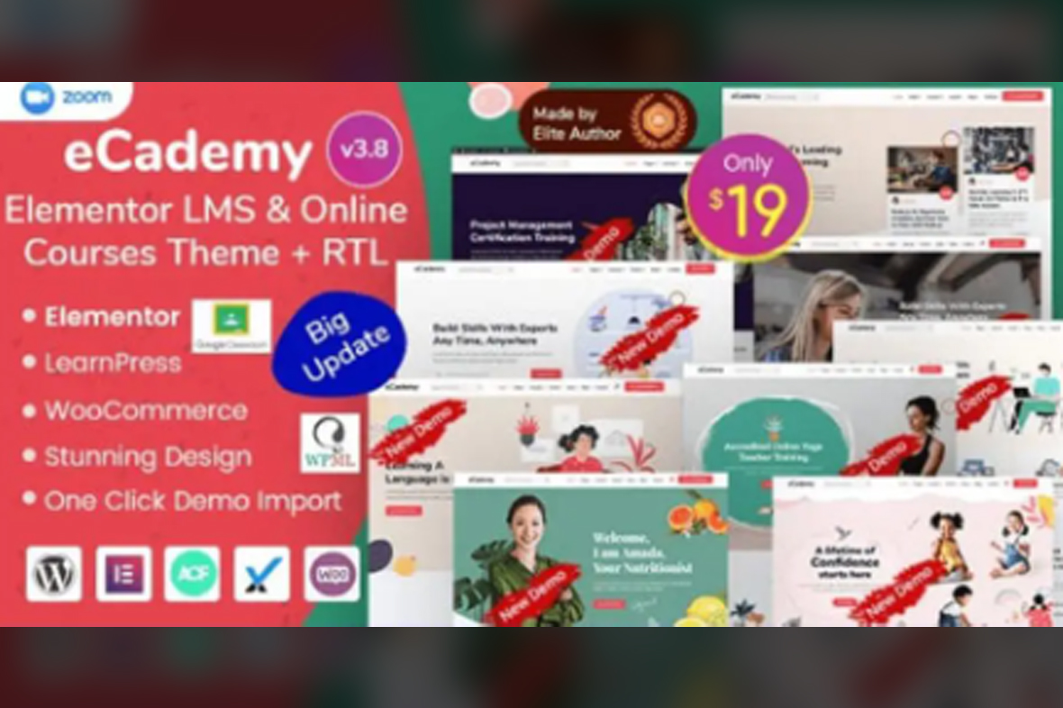 eCademy Elementor LMS Online Courses v7.0