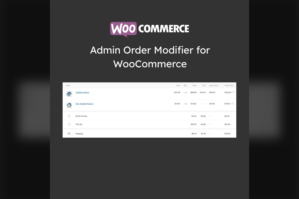 Admin Order Modifier for WooCommerce v1.1.3