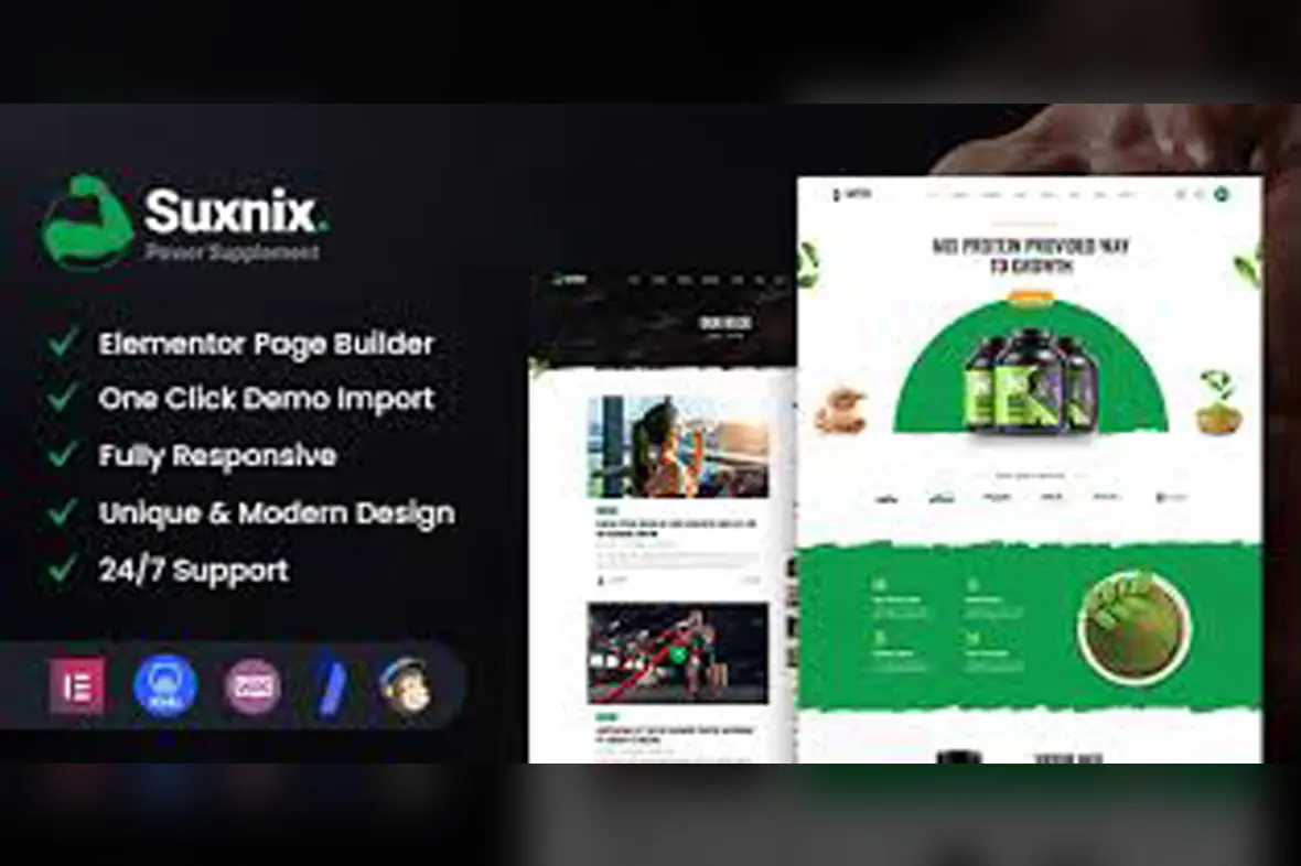 Suxnix – Health Supplement WordPress Theme v1.7.0