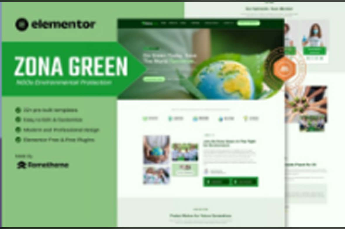 Zona Green – NGOs Environmental Protection Elementor Template Kit July 11, 2025