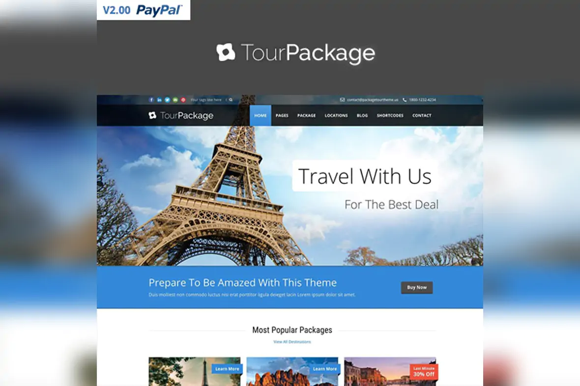 Tour Package – WordPress Travel/Tour Theme