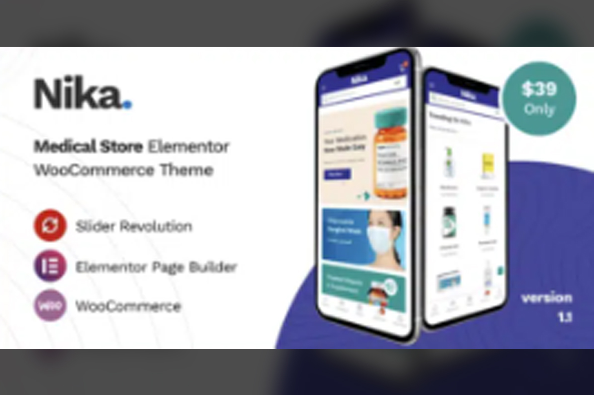 Nika – Medical Elementor WooCommerce Theme v1.2.12