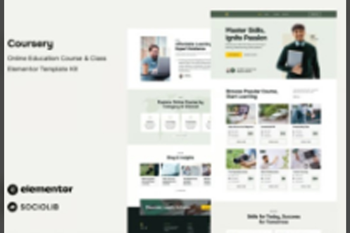 Coursery – Online Education Course and Class Elementor Template Kit July 11, 2025