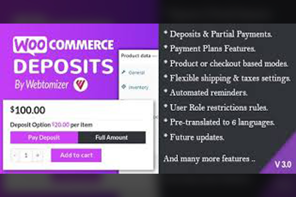 WooCommerce Deposits – Partial Payments Plugin By Webtomizer_Labs v4.6.7