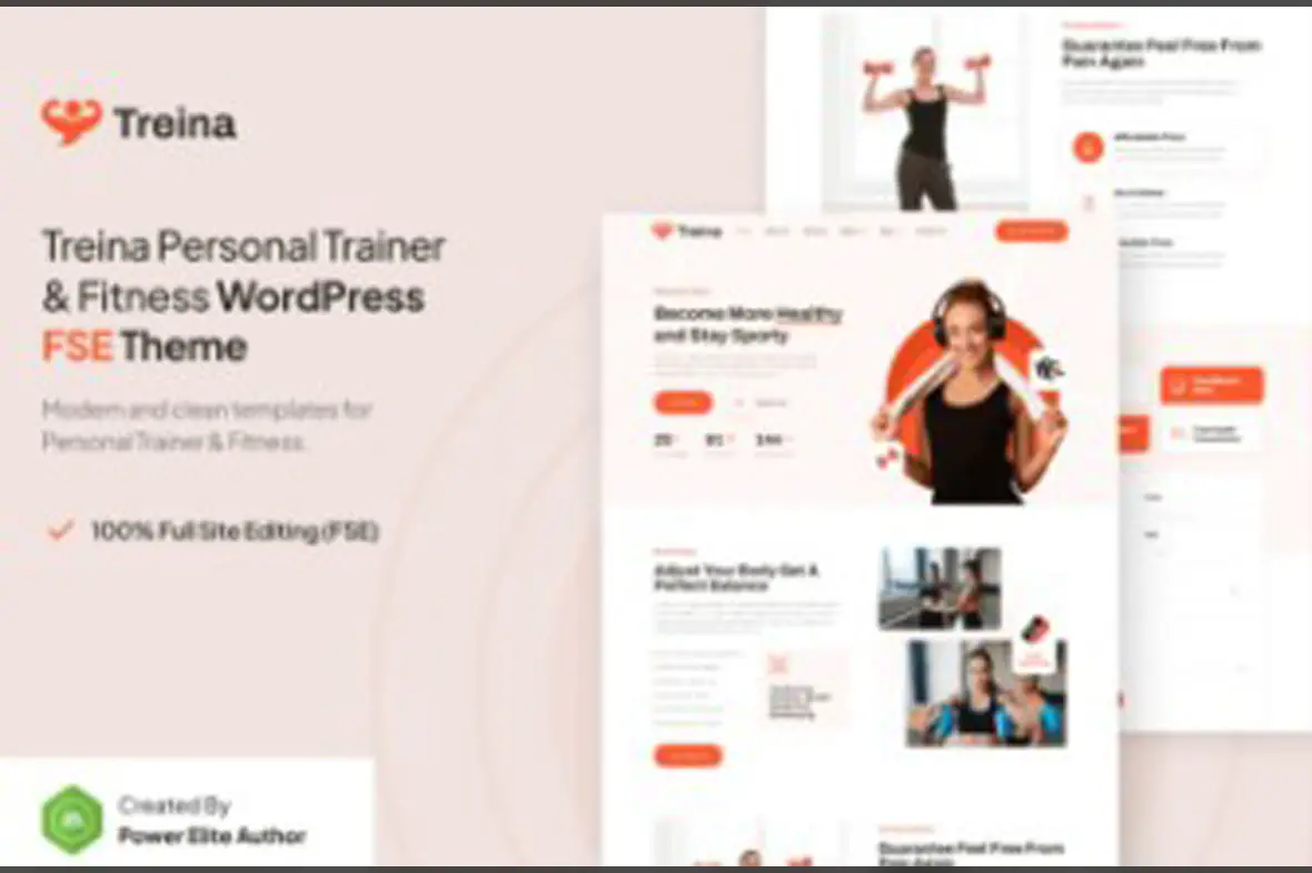 Treina – Personal Trainer and Fitness FSE WordPress v1.0.0