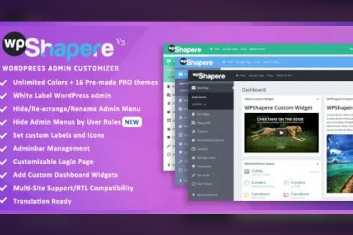 WordPress Admin Theme – WPShaper v7.0.8