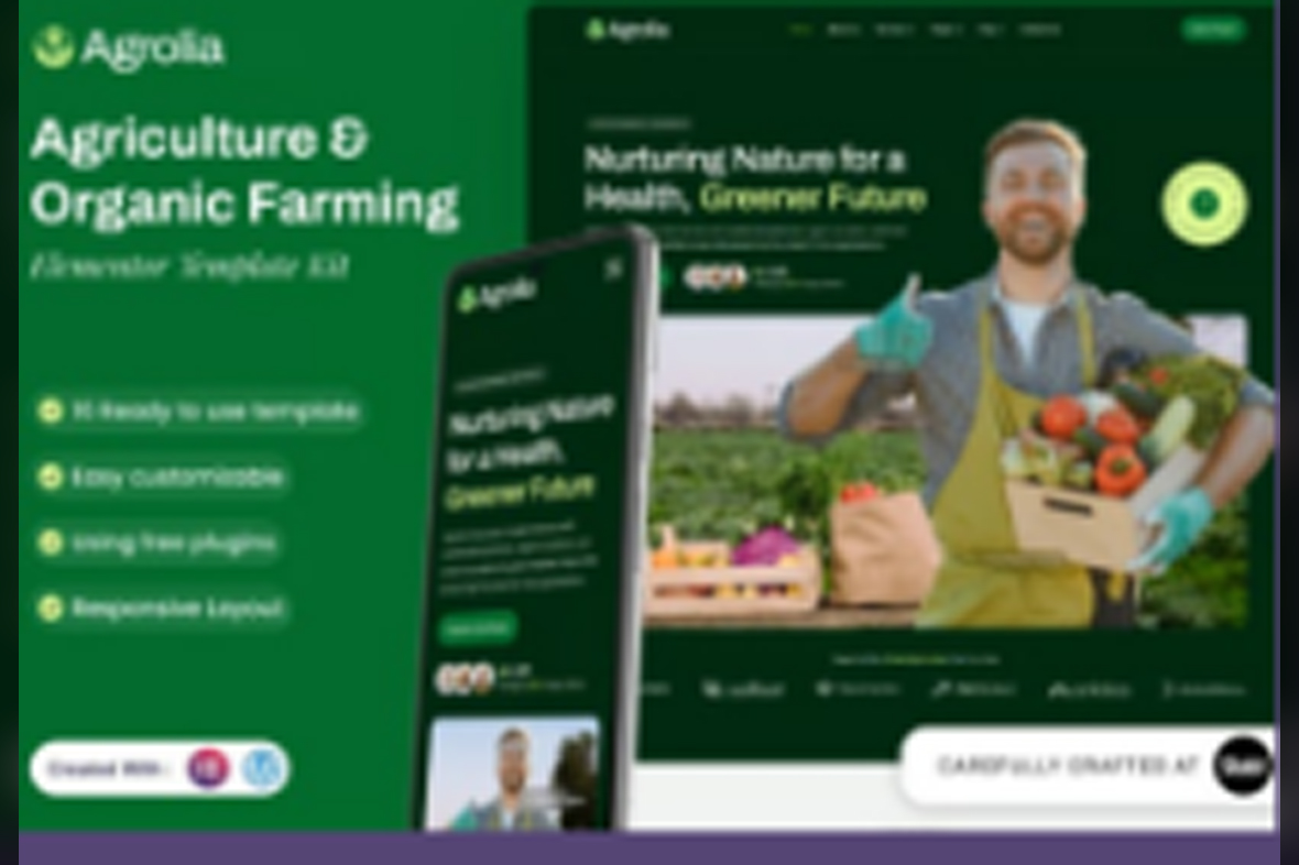 Agrolia – Agriculture and Organic Farming Elementor Template Kit November 4, 2025
