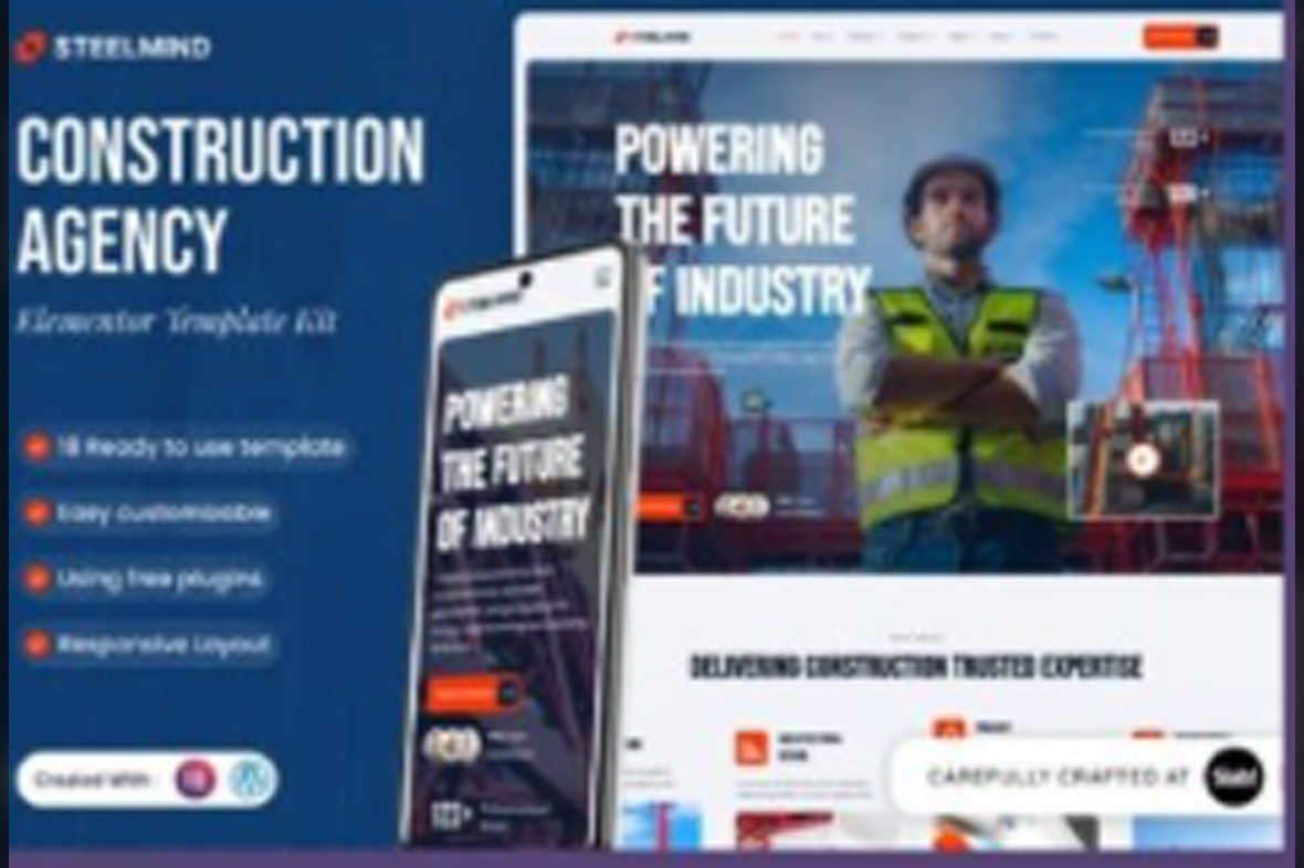 Steelmind – Construction Agency Elementor Template Kit November 4, 2025