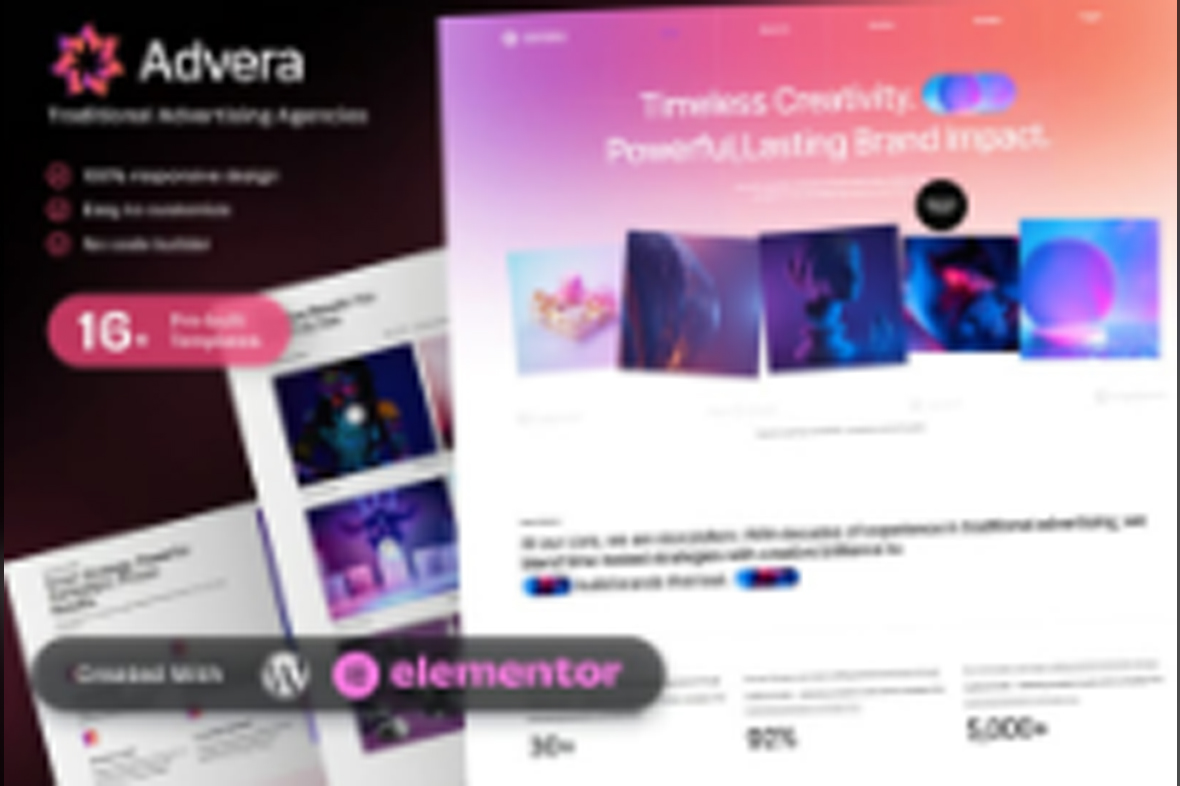 Advera – Traditional Advertising Agencies Business Promotion Elementor Template Kit June 25, 2025