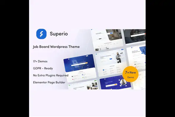 Superio – A Feature-Editable Job Portal Theme with WordPress Integration