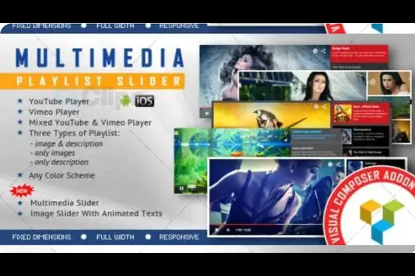 Multimedia Playlist Slider for WPBakery Page Builder