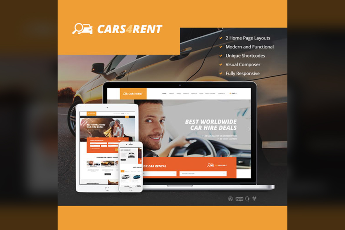 Cars4Rent Auto Rental & Taxi Service WordPress Theme + RTL v1.4.2