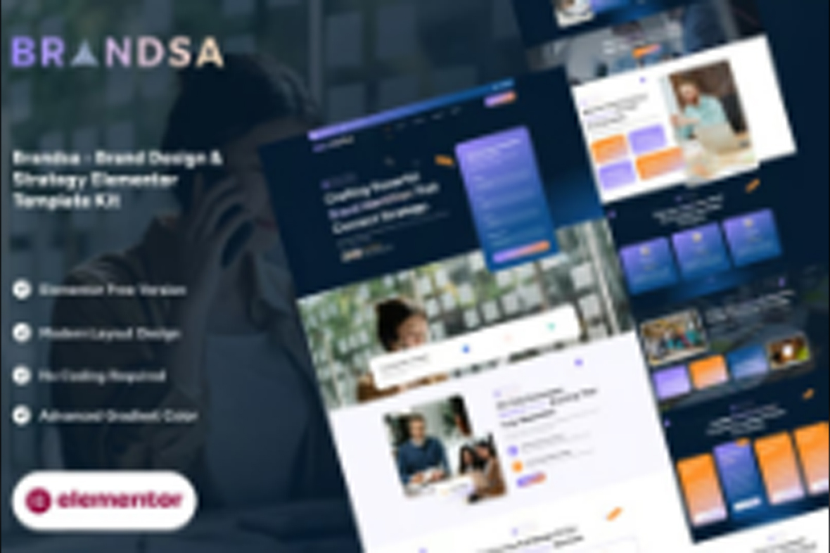 Brandsa – Brand Design and Strategy Elementor Template Kit June 25, 2025