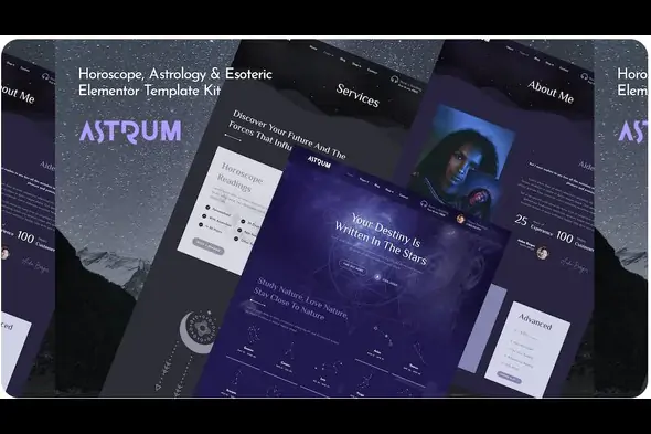 Astrum – Horoscope Astrology & Esoteric Magic Elementor Template Kit