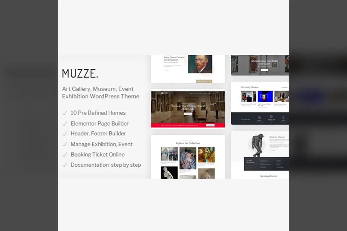 Muzze – Museum Art Gallery Exhibition WordPress Theme v1.6.7