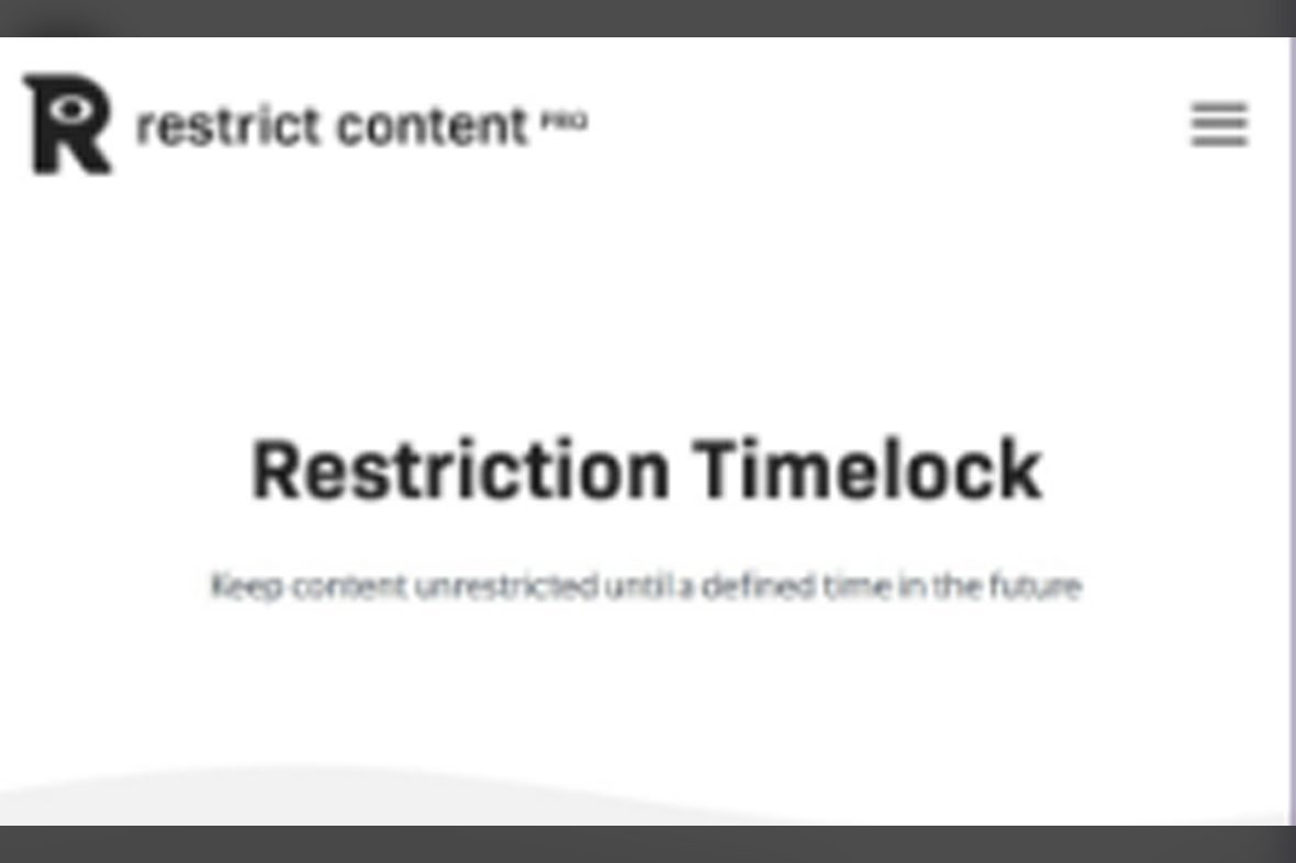 Restrict Content Pro – Timelock v1.1.2