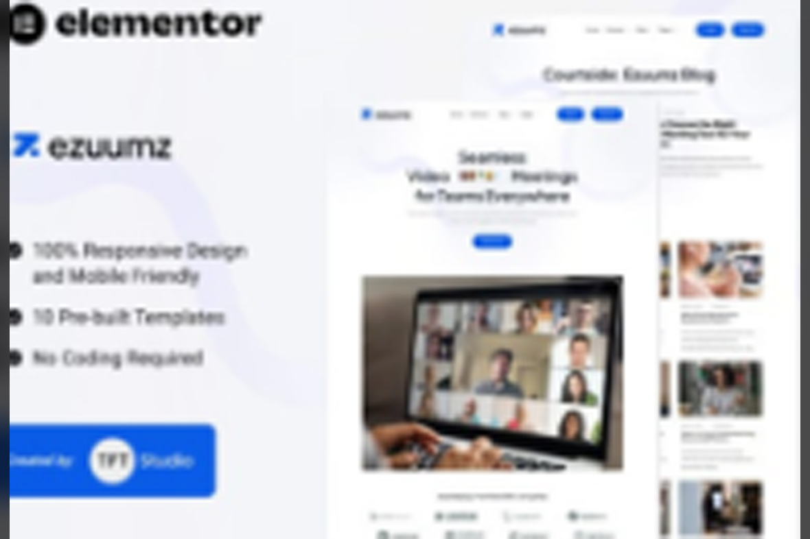 Ezuumz – Video Conferencing and Webinar App Elementor Template Kit June 19, 2025