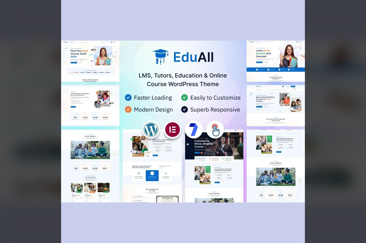 EduAll – Education LMS Tutors & Online Course WordPress Theme Multipurpose v1.0.4