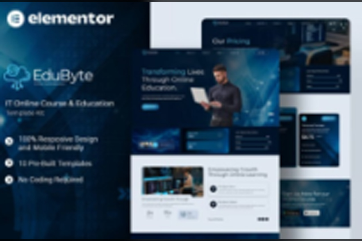 EduByte – IT Online Course and Education Elementor Template Kit June 19, 2025