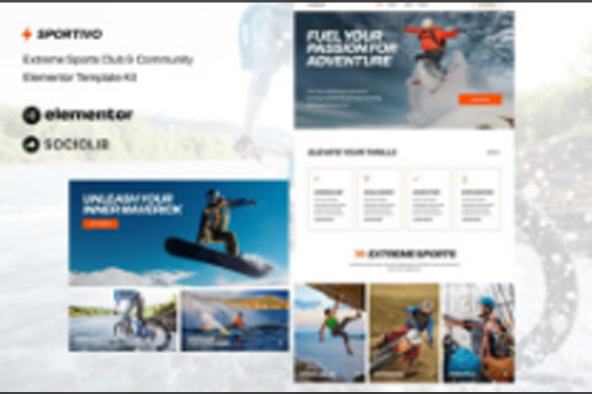 Sportivo – Extreme Sports Club and Community Elementor Template Kit August 20, 2025