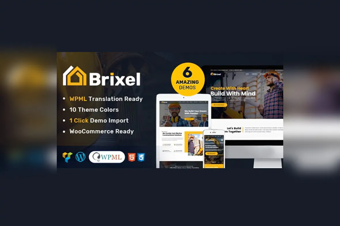 Brixel Building Construction WordPress Theme