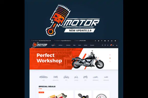 Motor – Vehicles Parts – Equipment and Accessories WooCommerce Store