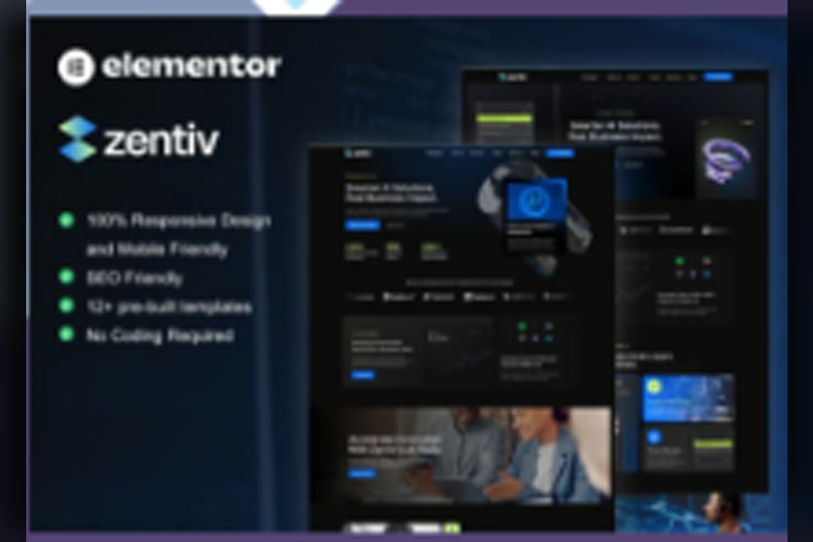 Zentiv – AI Services and Digital Company Elementor Kit July 10, 2025
