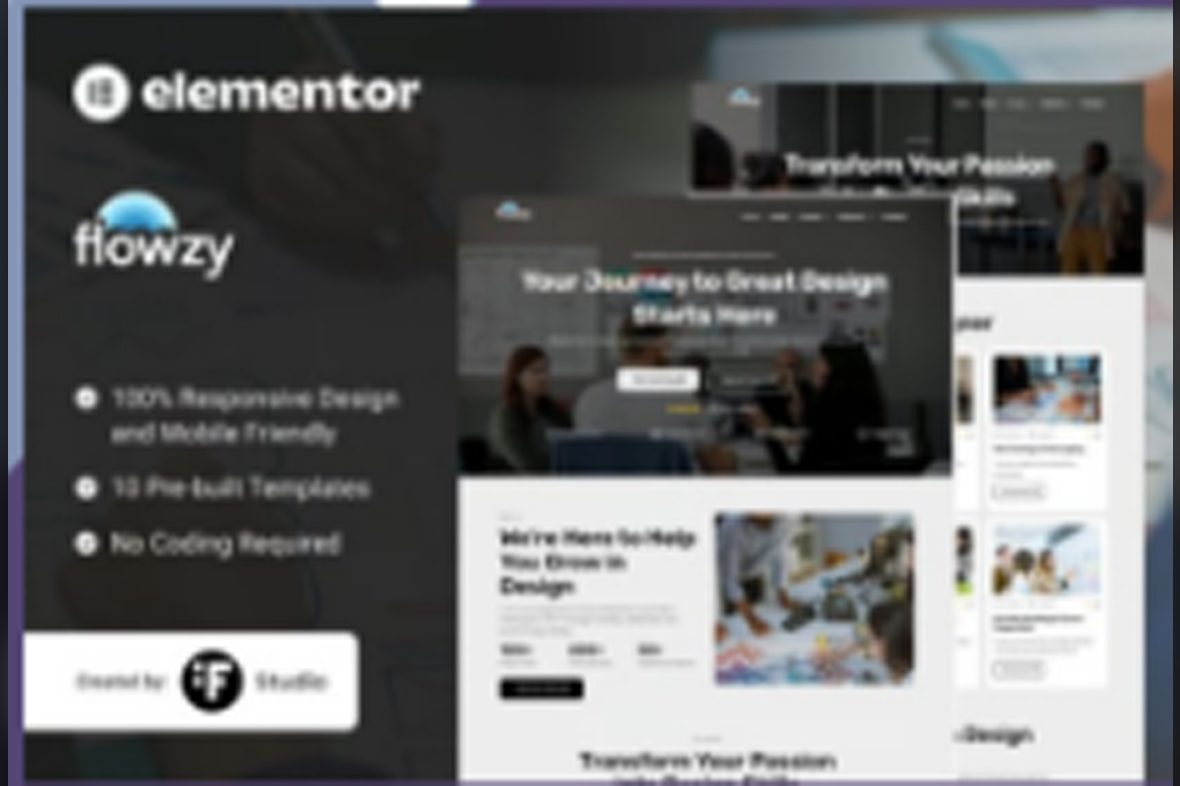 Flowzy – UI UX Course and Services Elementor Template Kit October 25, 2025