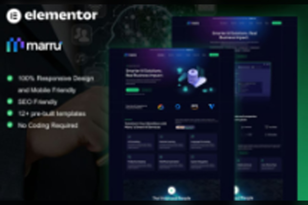 Marru – Saas and AI Services Elementor Pro Template Kit August 16, 2025