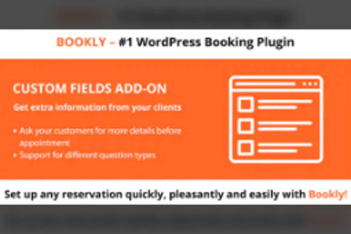 Bookly Pro Custom Fields Add-on v5.0
