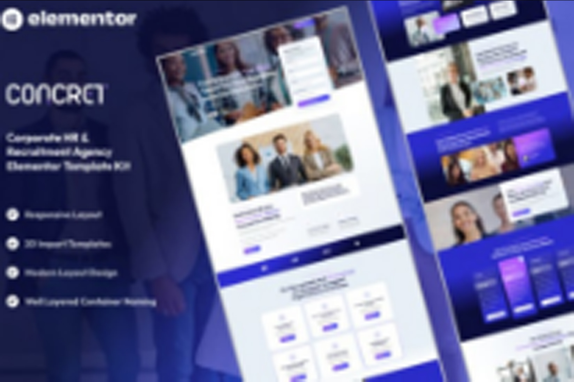 Concret – Corporate HR and Recruitment Agency Elementor Template Kit October 11, 2025
