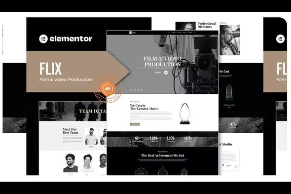 Flix – Film & Video Production Elementor Template Kit