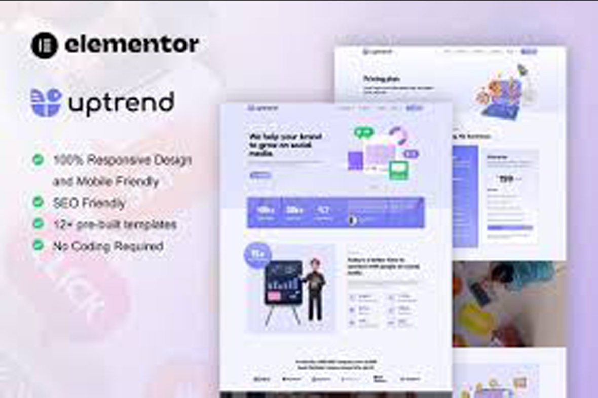 UpTrend – Social Media Marketing Agency Elementor Template Kit July 10, 2025