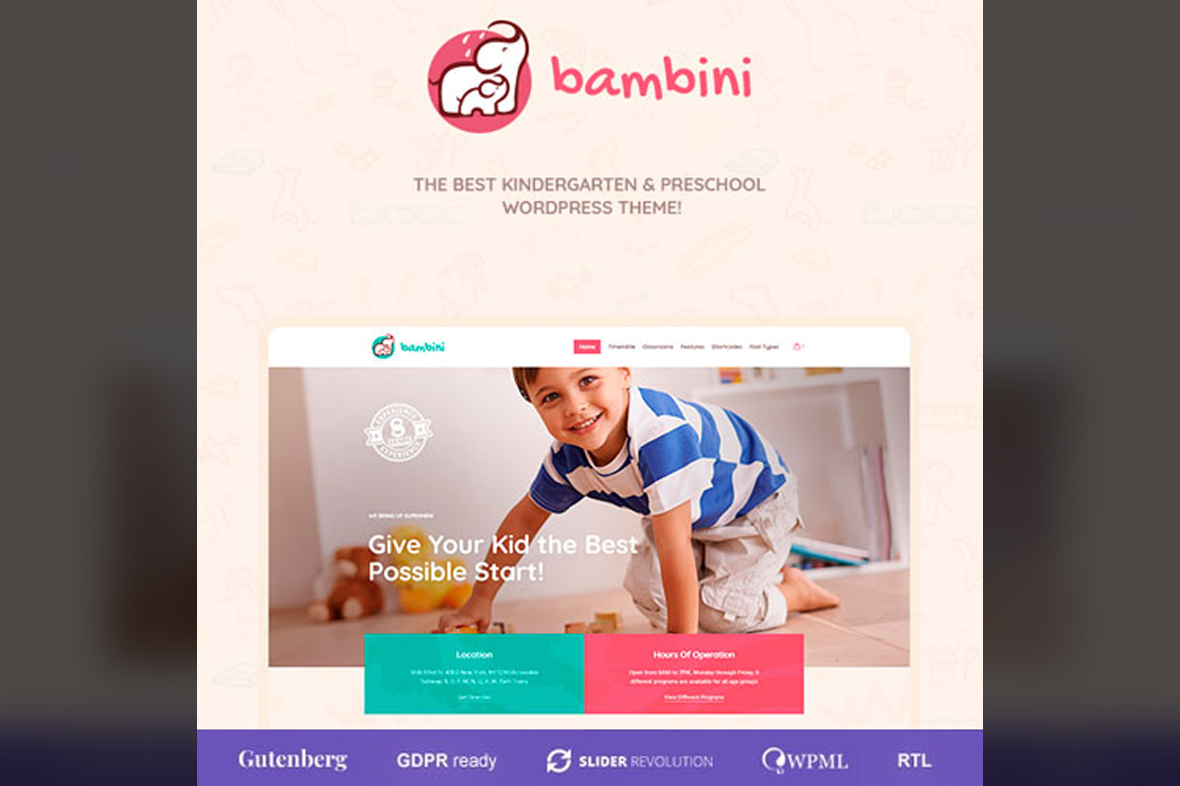 Bambini – Pre-School and Kindergarten Theme v1.2.3