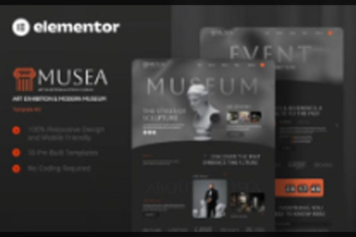 Musea – Art Exhibition and Modern Museum Elementor Template Kit July 28, 2025