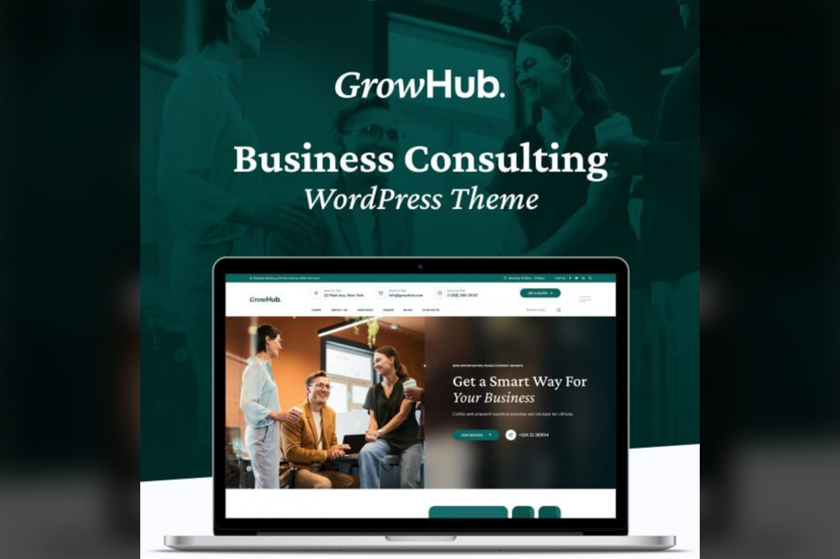 GrowHub – Business Consulting WordPress Theme v1.0.8