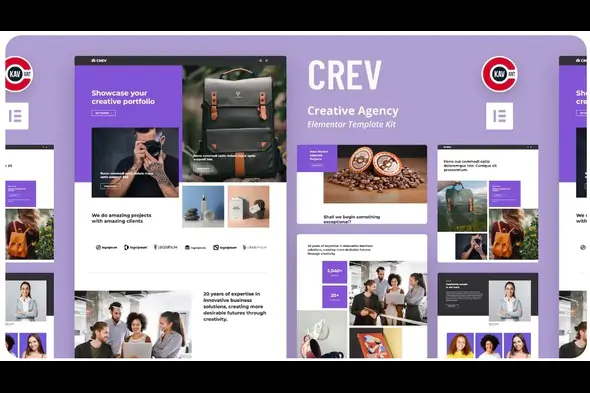 Crev – Creative Agency Elementor Template Kit