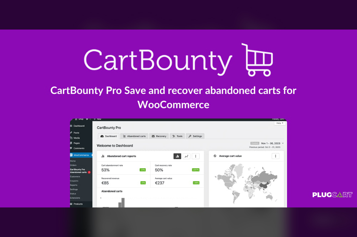 CartBounty Pro – Save and recover abandoned carts for WooCommerce v10.1.1