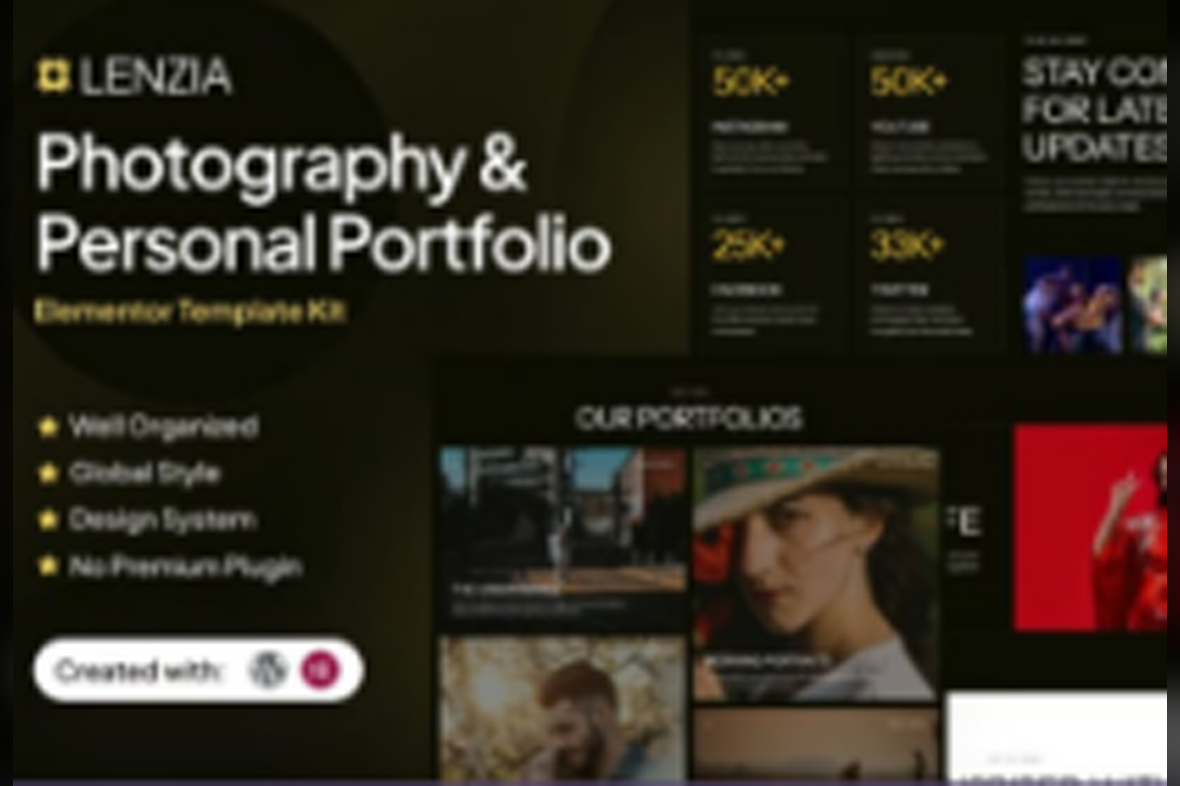 Lenzia – Photography and Personal Portfolio Elementor Template Kit November 12, 2025