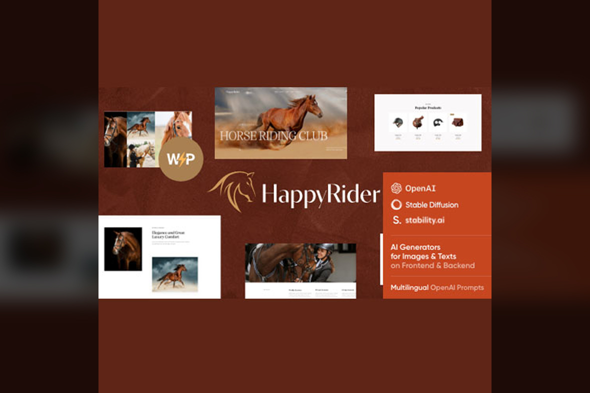 Happy Rider – Horse School & Equestrian Center WordPress Theme v2.15