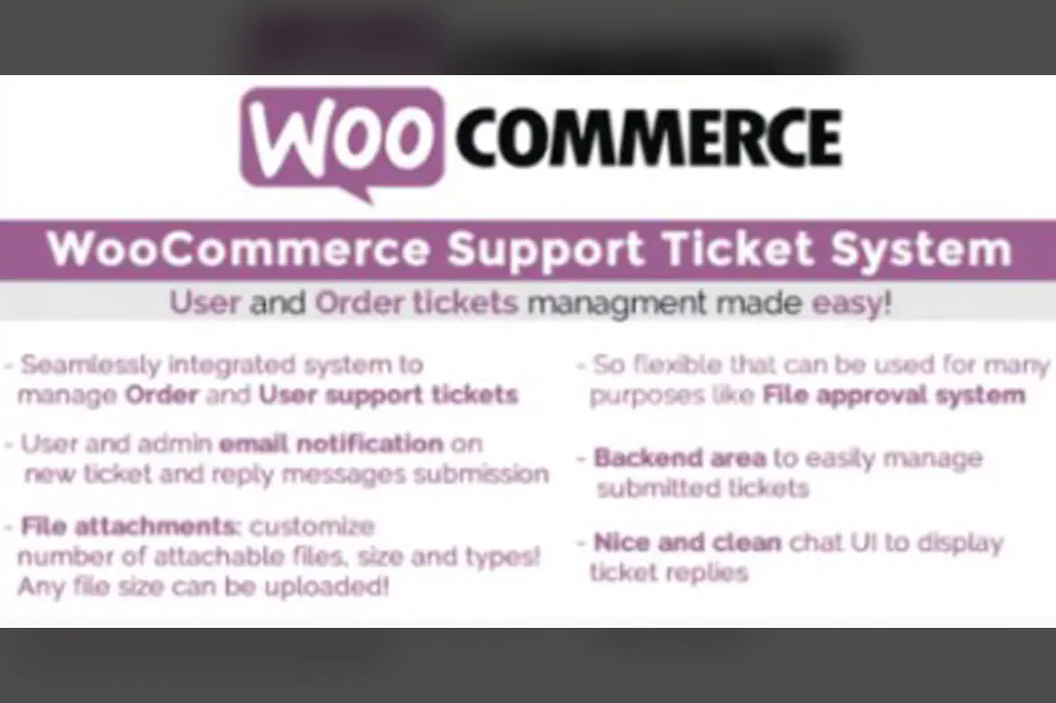 WooCommerce Support Ticket System