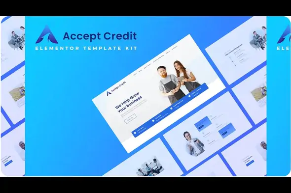 Accept Credit – Financial Services Elementor Template kit