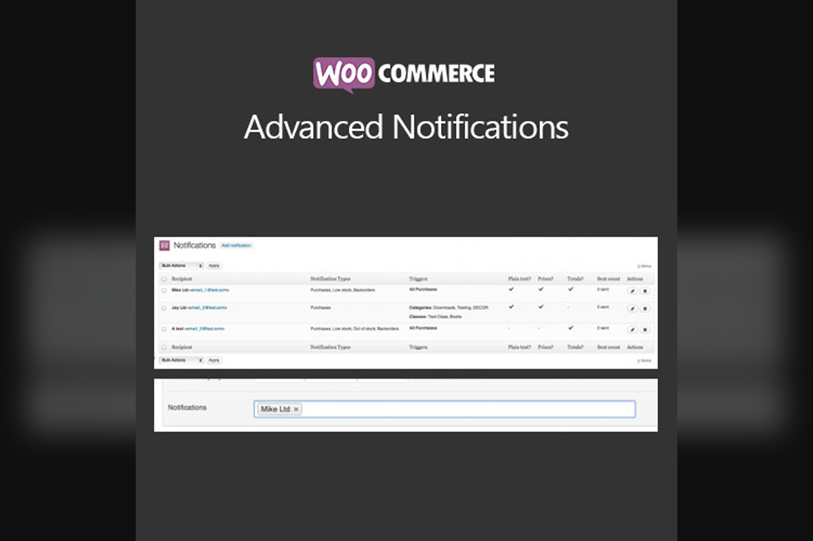 WooCommerce Advanced Notifications v1.5.2