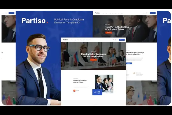 Partiso – Political Party & Candidate Elementor Template Kit