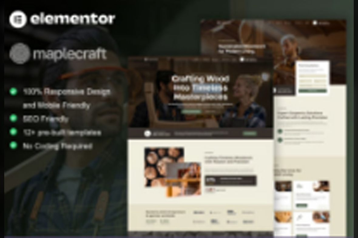 MapleCraft – Carpenter and Custom Furniture Elementor Pro Template Kit October 4, 2025