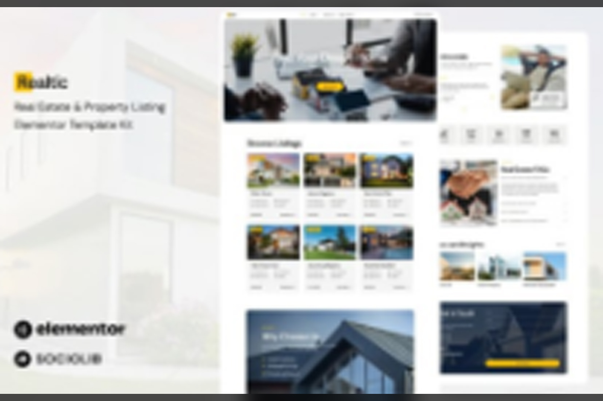 Realtic – Real Estate and Property Listing Elementor Template Kit July 9, 2025
