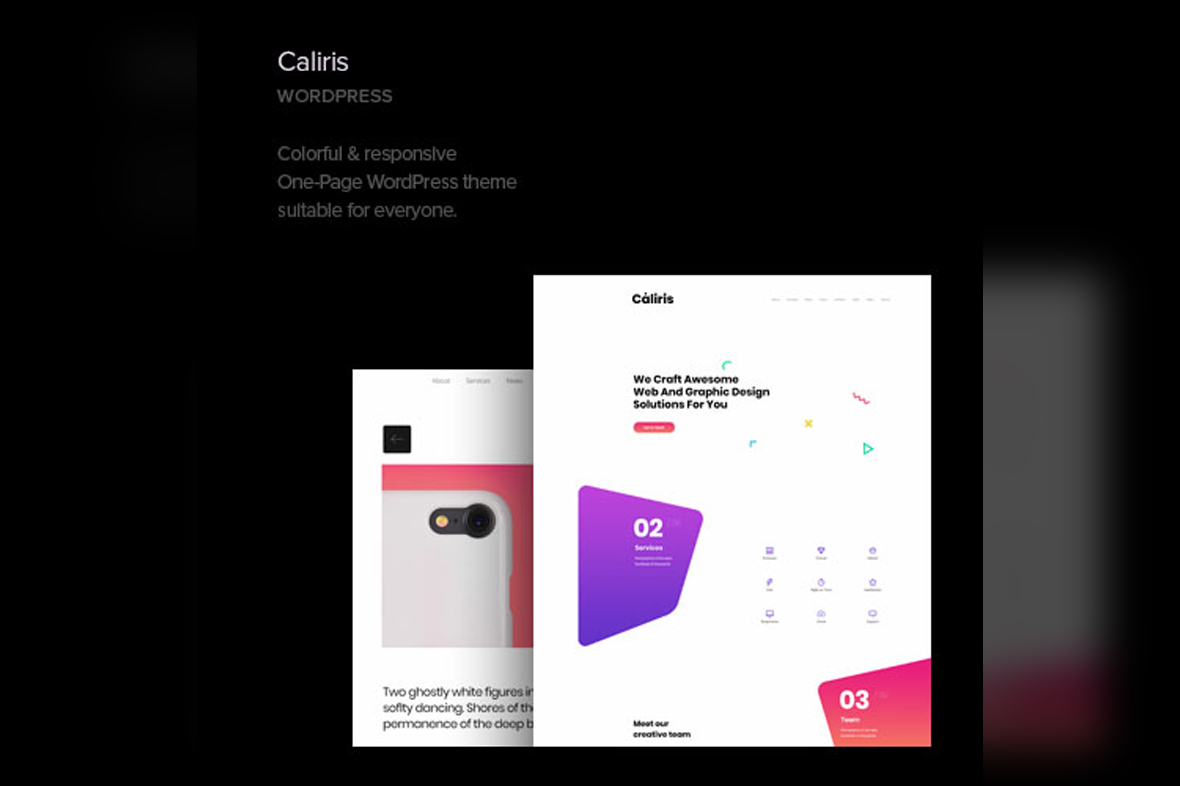 Caliris – Responsive One Page WordPress Theme v1.6